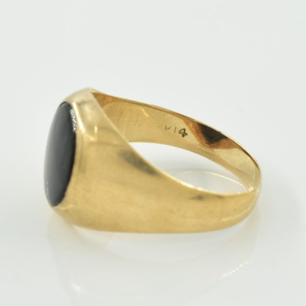 Black Onyx Ring | 2.40ct | SZ 9.75 | For Sale