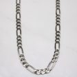 14k White Gold Figaro Link Chain | 24  | Fashion