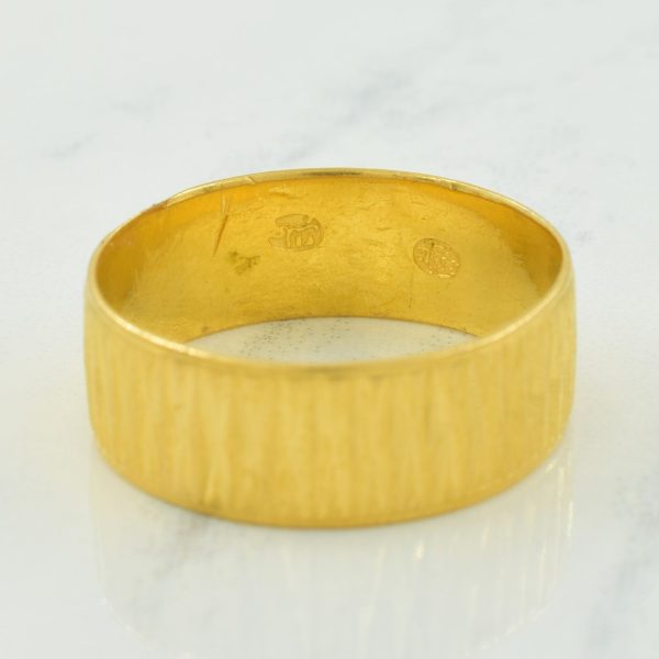 21k Yellow Gold Band | SZ 8.75 | Supply