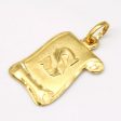 22k Yellow Gold  S  Initial Scroll Pendant Online Hot Sale