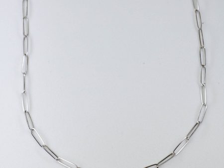 100 Ways  White Gold Paperclip Chain | 20  | on Sale