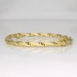 14k Yellow Gold Twisted Bracelet | 7  | on Sale