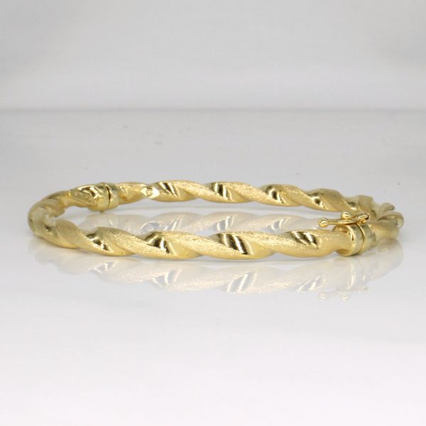 14k Yellow Gold Twisted Bracelet | 7  | on Sale