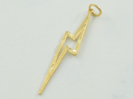 14k Yellow Gold Lightening Bolt Charm | For Cheap