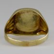 14k Yellow Gold Plain Signet Ring | SZ 11 | Fashion