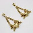 18k Yellow Gold Cherub Drop Earrings Fashion