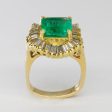 Asscher Cut Emerald & Diamond Halo Ring | 3.85ctw, 0.75ctw | SZ 5 | Fashion