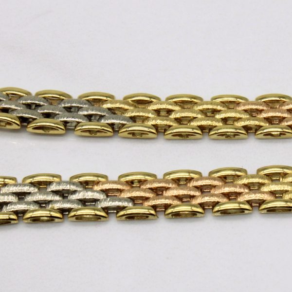 18k Tri Tone Gold Chain | 17  | on Sale