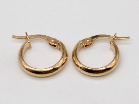 10k Yellow Gold Hoop Earrings on Sale