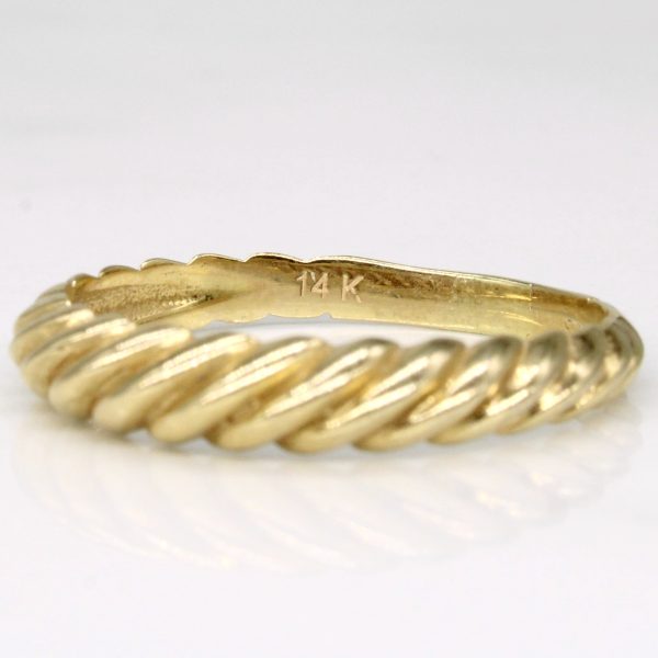 14k Yellow Gold Twisted Ring | SZ 7.75 | Online Hot Sale