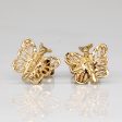 14k Yellow Gold Butterfly Earrings For Discount