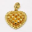 21k Yellow Gold Heart Pendant Discount