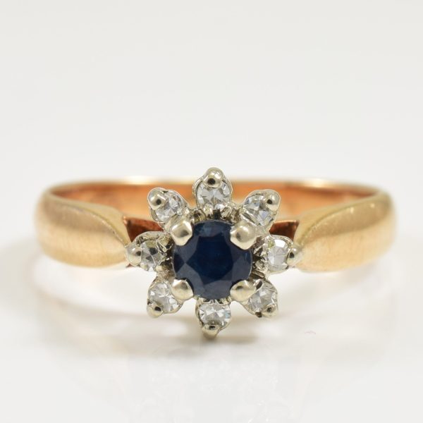 Blue Sapphire & Diamond Ring | 0.23ct, 0.08ctw | SZ 6.25 | For Discount