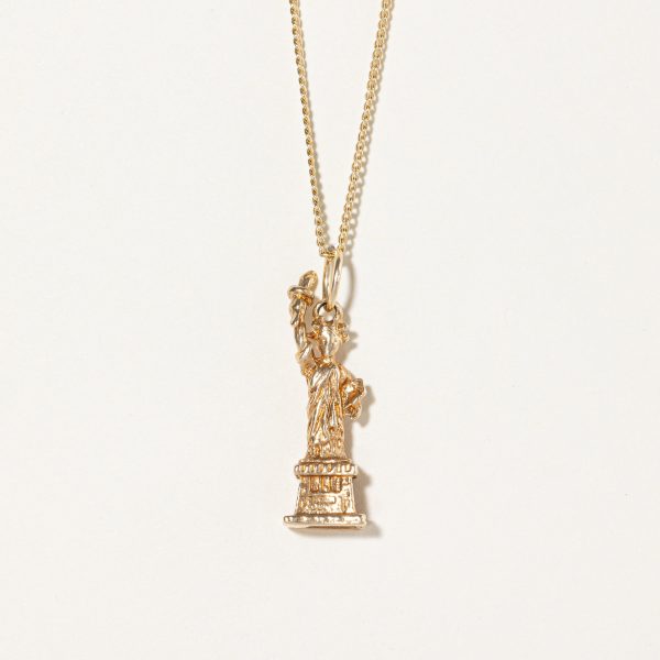 14k Yellow Gold Statue of Liberty Charm Online Sale