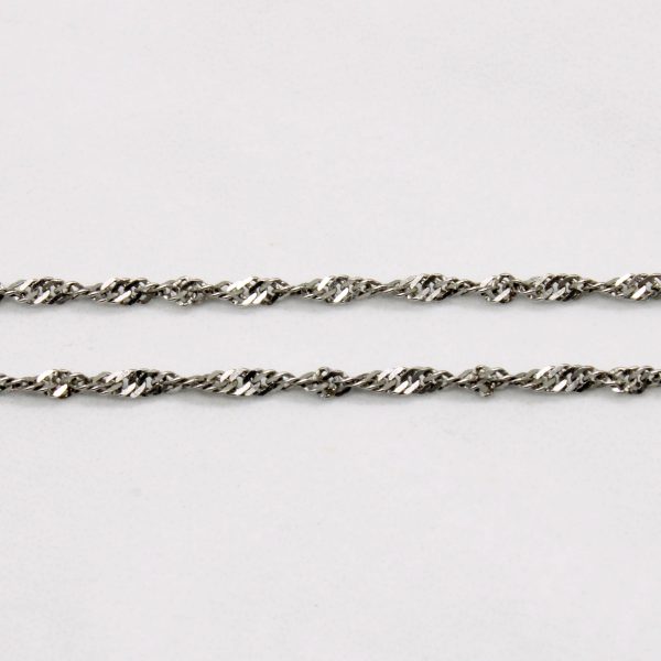 14k White Gold Rope Chain | 18  | For Sale