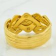 21k Yellow Gold Puzzle Ring | SZ 8 | Hot on Sale