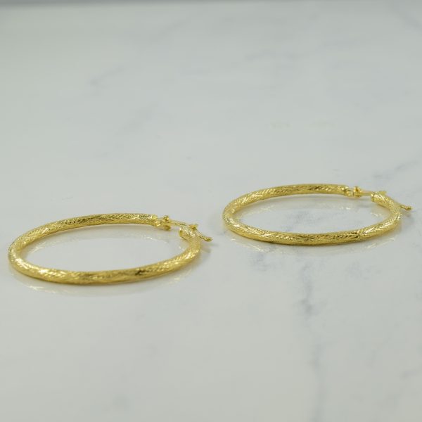 18k Yellow Gold Hoop Earrings | Online Sale