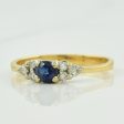 Blue Sapphire & Diamond Ring | 0.22ct, 0.06ctw | SZ 6.5 | Discount