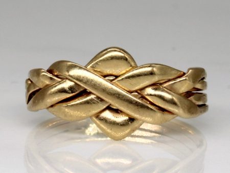 9k Yellow Gold Solved Puzzle Ring | SZ 10.25 | Supply