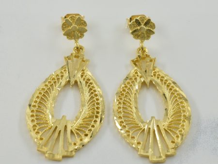 10k Yellow Gold Drop Earrings | on Sale