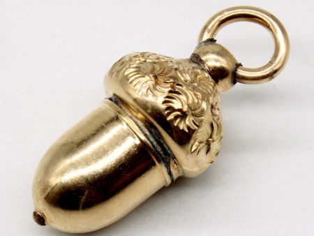 9k Yellow Gold Acorn Pendant Online