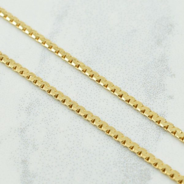 10k Yellow Gold C-Link Chain | 17.5  | For Sale