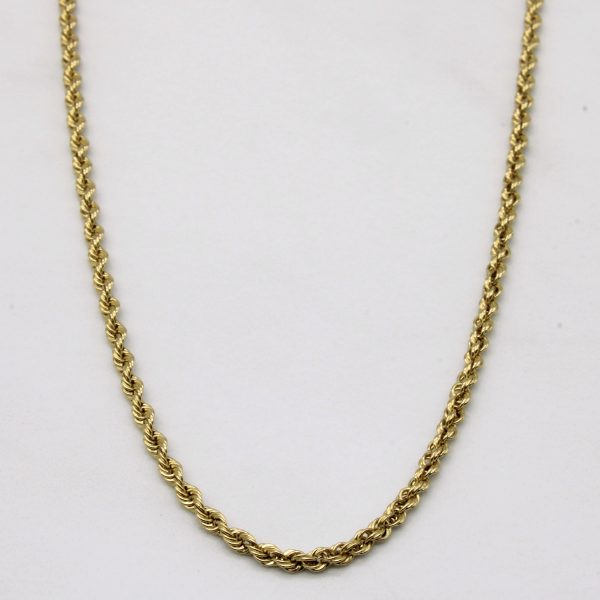 14k Yellow Gold Rope Chain | 22  | Online