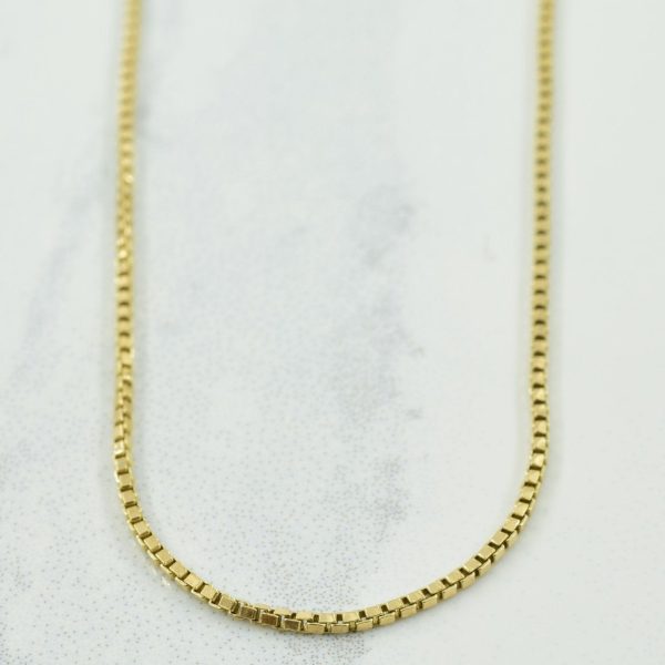 10k Yellow Gold Box Chain | 24  | on Sale