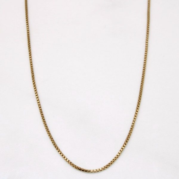 10k Yellow Gold Box Link Chain | 22  | For Discount