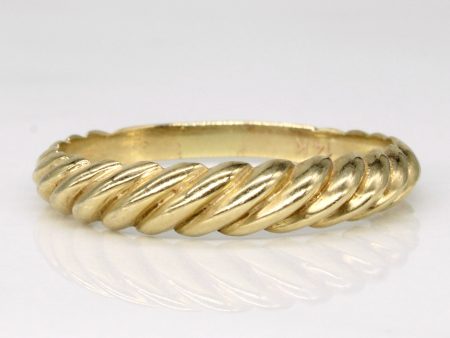 14k Yellow Gold Twisted Ring | SZ 7.75 | Online Hot Sale