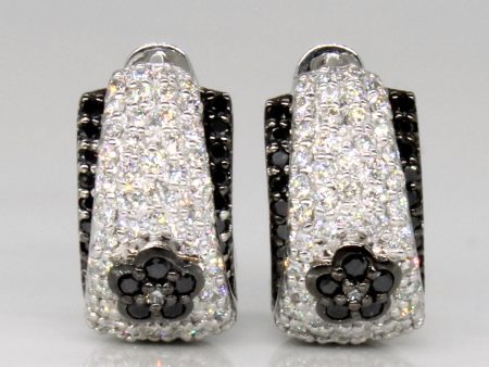 Black & White Diamond Hoop Earrings | 0.70ctw | Online Hot Sale