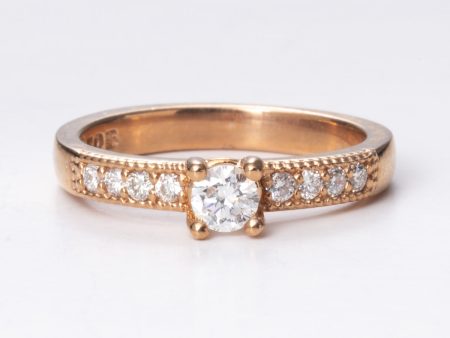 14k Rose Gold Fancy Design Diamond Ring | 0.23ct, 0.20ctw | Sz 6.25 Discount