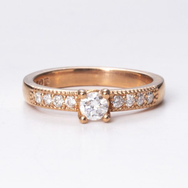 14k Rose Gold Fancy Design Diamond Ring | 0.23ct, 0.20ctw | Sz 6.25 Discount