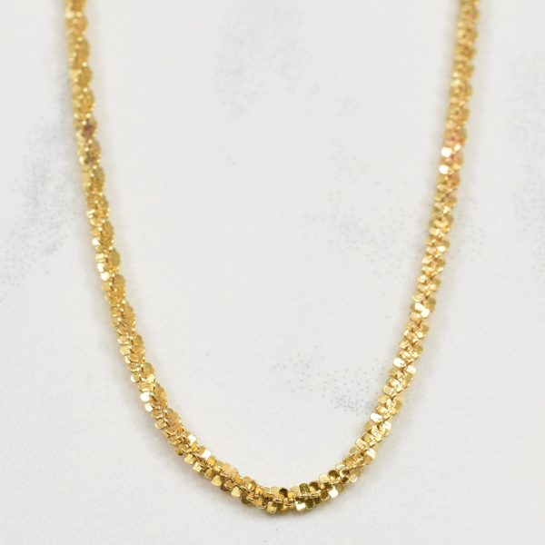 10k Yellow Gold Fancy Chain | 19.75  | Sale