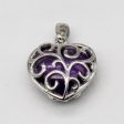 Amethyst Filigree Heart Pendant | 3.50ct | Online now