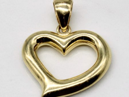 14k Yellow Gold Heart Pendant Cheap