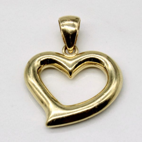 14k Yellow Gold Heart Pendant Cheap