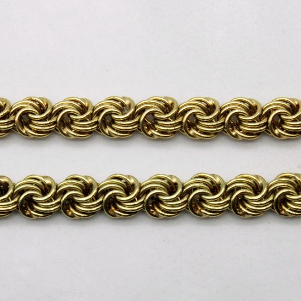 14k Yellow Gold Woven Link Necklace | 23  | Discount