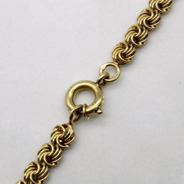 14k Yellow Gold Woven Link Necklace | 23  | Discount