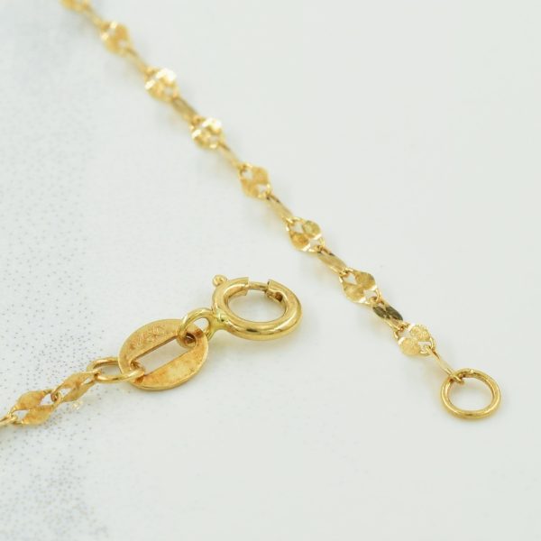 18k Yellow Gold Fancy Chain | 17.5  | Discount