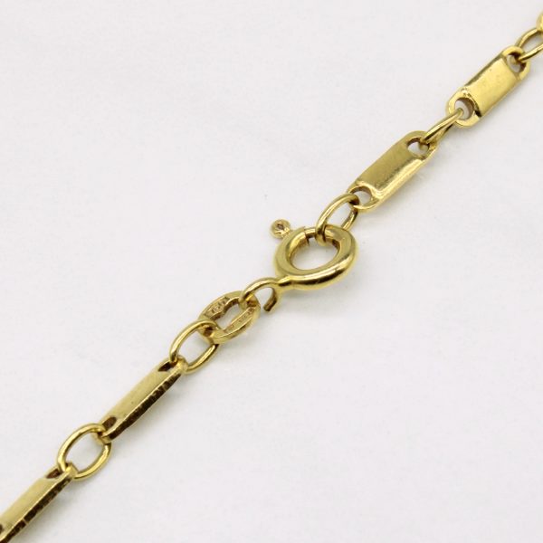 18k Yellow Gold Bar Link Chain | 16  | Online Hot Sale