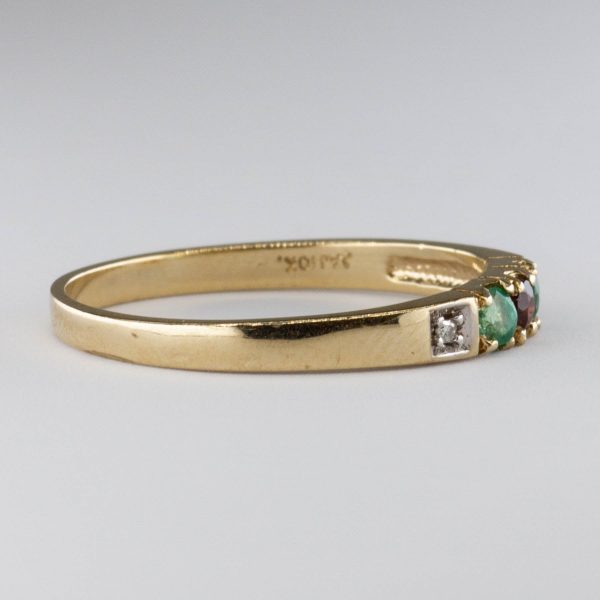 10k Yellow Gold Multi Gem Ring | 0.19 ctw | SZ 8 Online Hot Sale