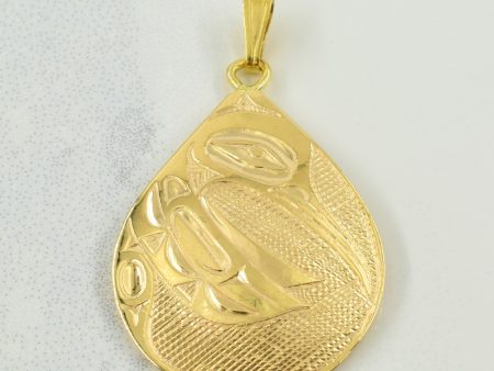 14k Yellow Gold Indigenous Art Pendant | Online Hot Sale