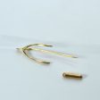 9k Wishbone Gold Pin Online now