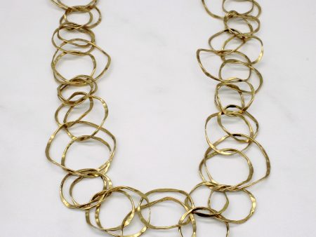 14k Yellow Gold Interlocked Circle Link Chain | 28  | Online now