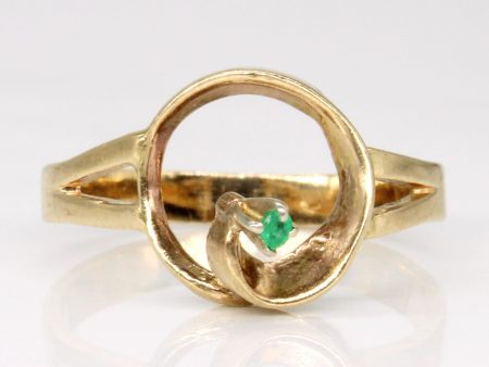 Abstract Emerald Ring | 0.02ct | SZ 7 | on Sale