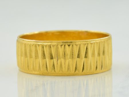 21k Yellow Gold Band | SZ 8.75 | Supply