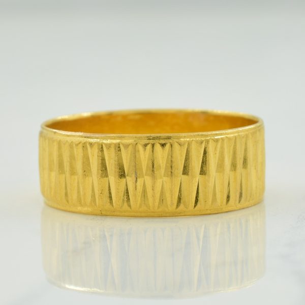 21k Yellow Gold Band | SZ 8.75 | Supply