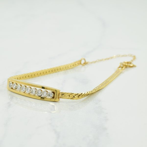 14k Yellow Gold Diamond Bracelet | 0.18ctw | 8  | Fashion