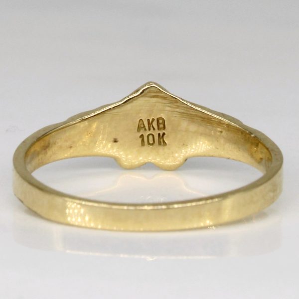 10k Yellow Gold Heart Ring | SZ 3.75 | Online now